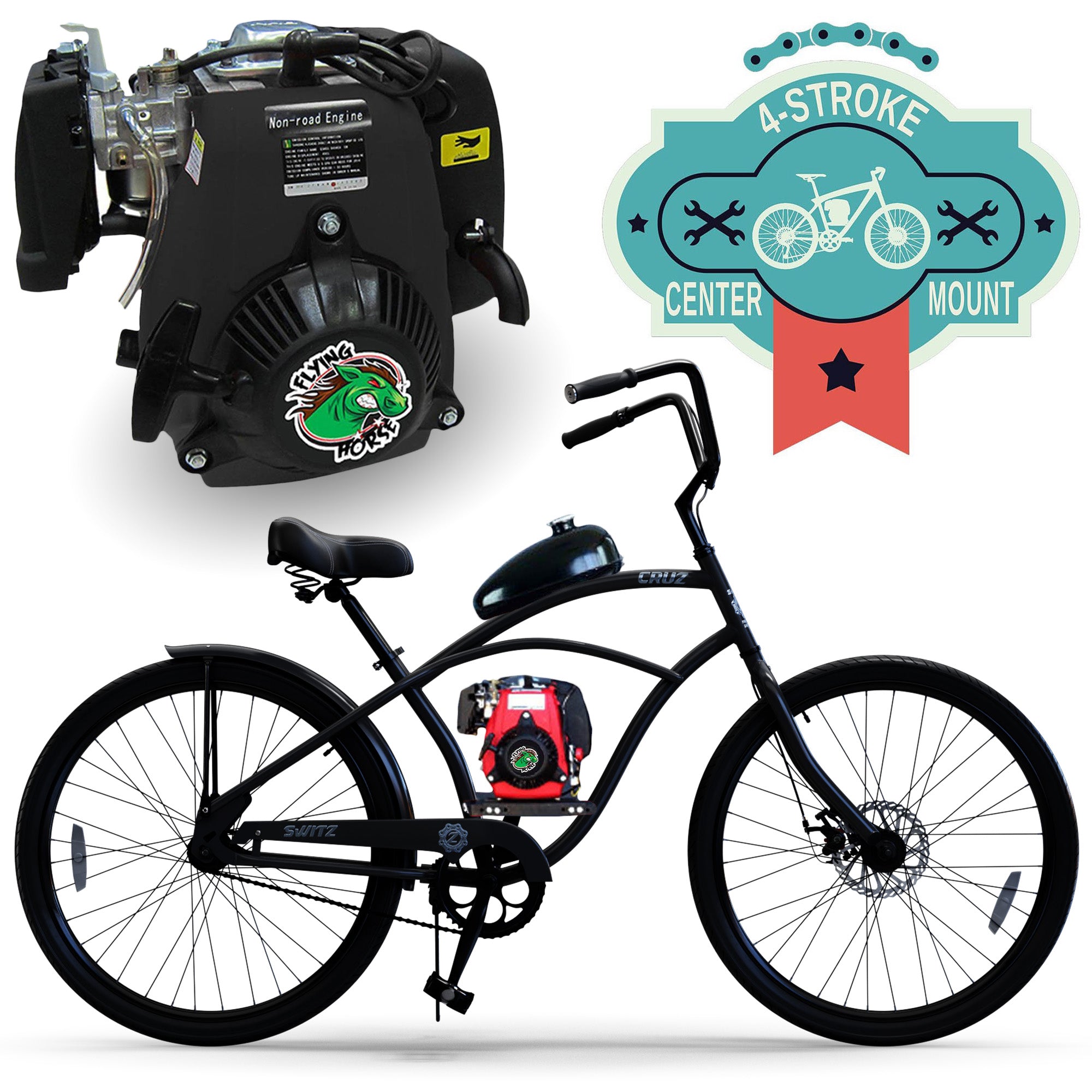 4 stroke gas powered bicycle online