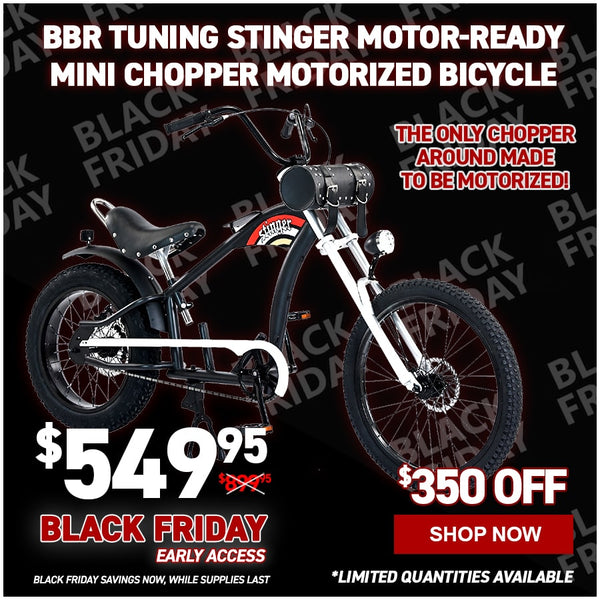 BBR Tuning STINGER Motor-Ready Mini Chopper Motorized Bicycle