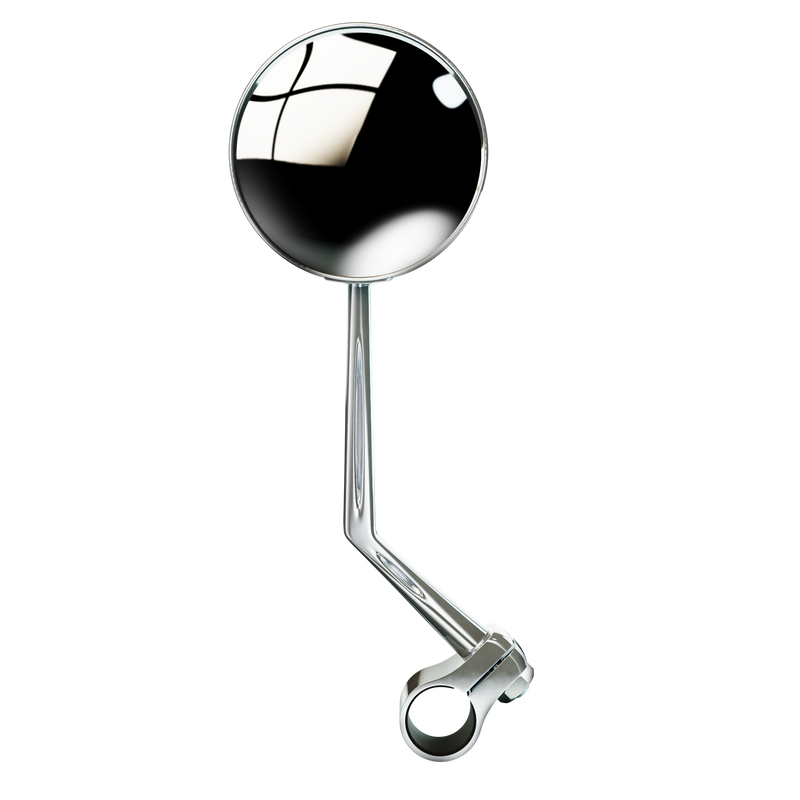 Bicycle Accessories BBR Tuning Round Side Mirror Chrome Front