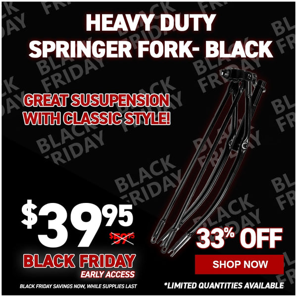 Heavy Duty Springer Fork- Black