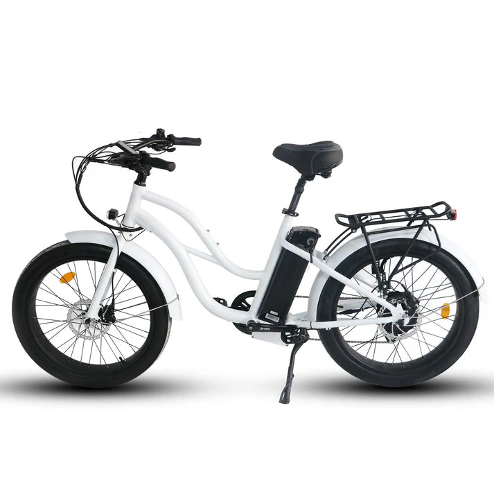 Electric Bike Coastal Cruiser BB-CMT White Left