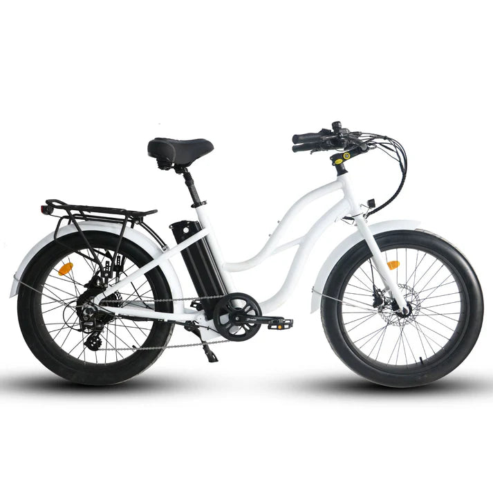 Electric Bike Coastal Cruiser BB-CMT White Right