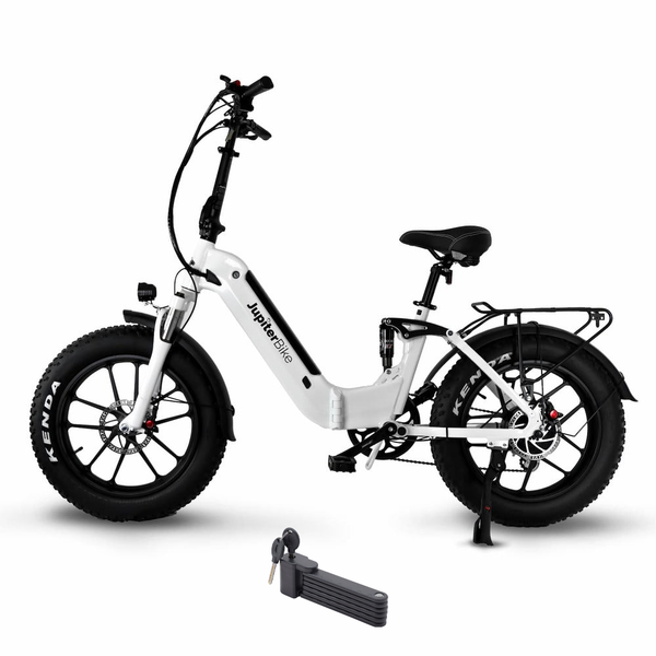 JupiterBike 750W Defiant ST All-Terrain Folding Step-Thru Fat Tire Electric Bike