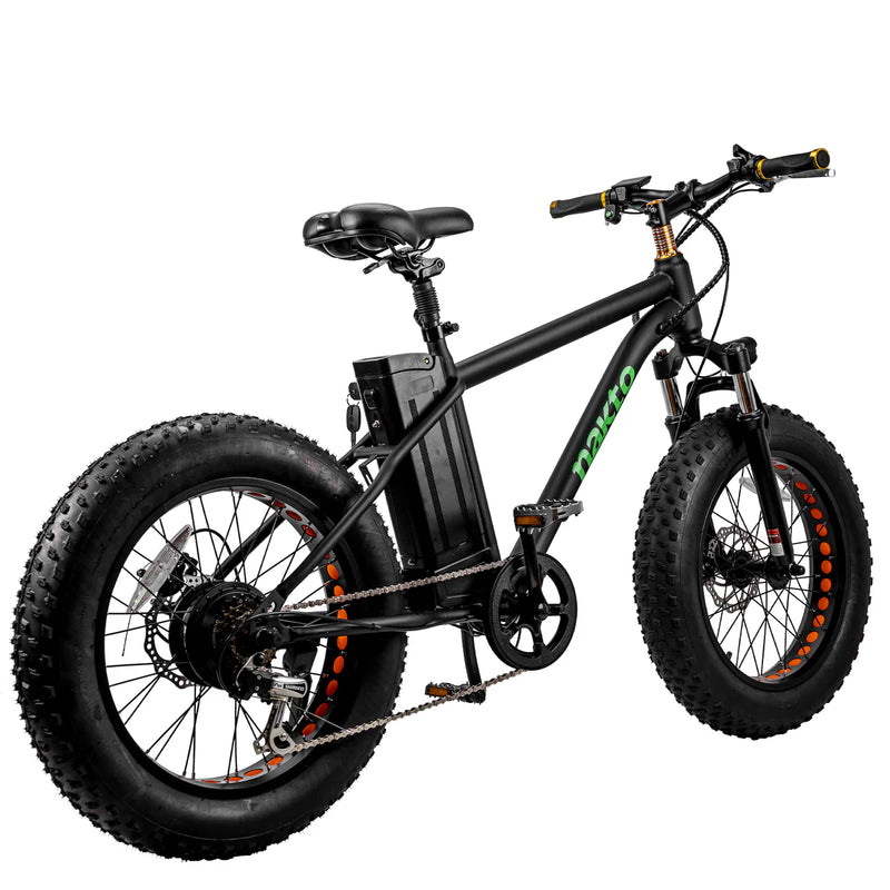 Electric Bike Nakto Mini Cruiser 2 Black RIght Rear