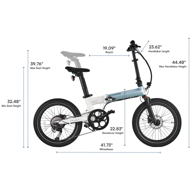 Electric Bike Qualisports Model 5 Dimensions