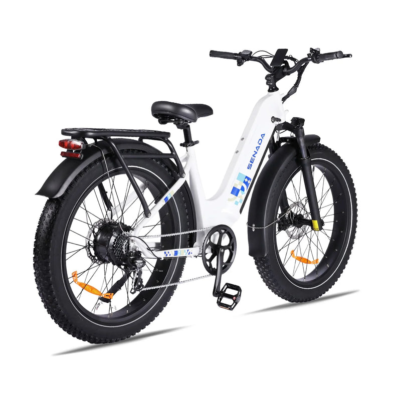 Electric Bike Senada Mayor White Right Rear