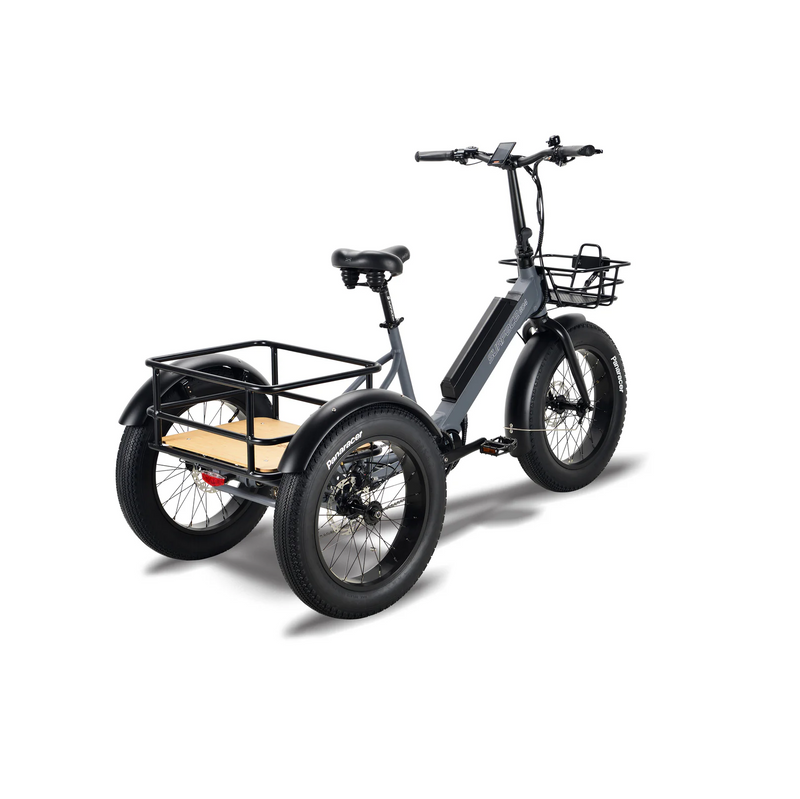 Surface 604 500W 48V Trio Mid Drive Folding Step-Thru Fat Tire Trike Electric Bike