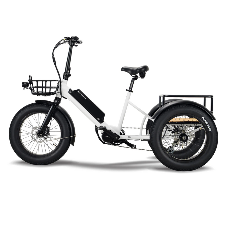 Surface 604 500W 48V Trio Mid Drive Folding Step-Thru Fat Tire Trike Electric Bike