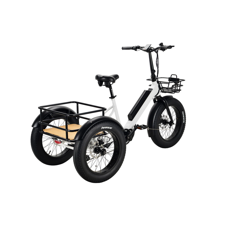 Surface 604 500W 48V Trio Mid Drive Folding Step-Thru Fat Tire Trike Electric Bike