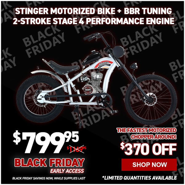 Stinger Motorized Bike + BBR Tuning 2-Stroke Stage 4 Performance Engine