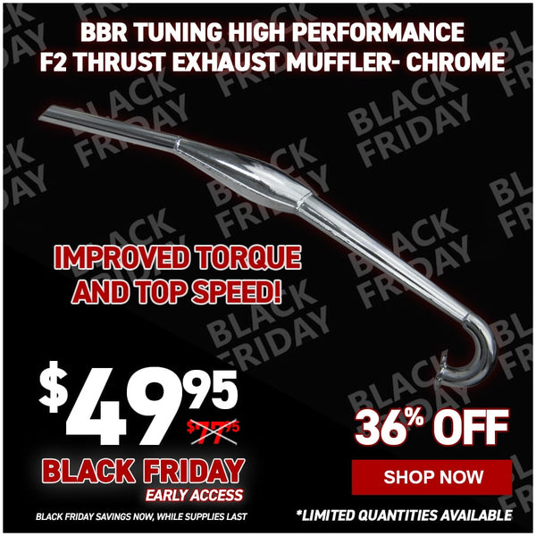 BBR Tuning High Performance F2 Thrust Exhaust Muffler- Chrome