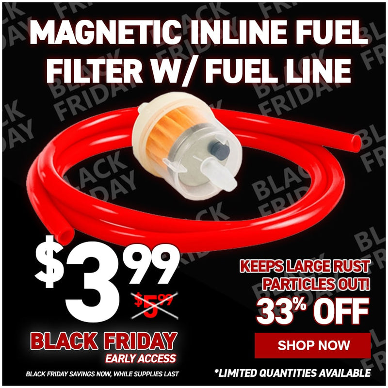 Magnetic Inline Fuel Filter w/ Fuel Line