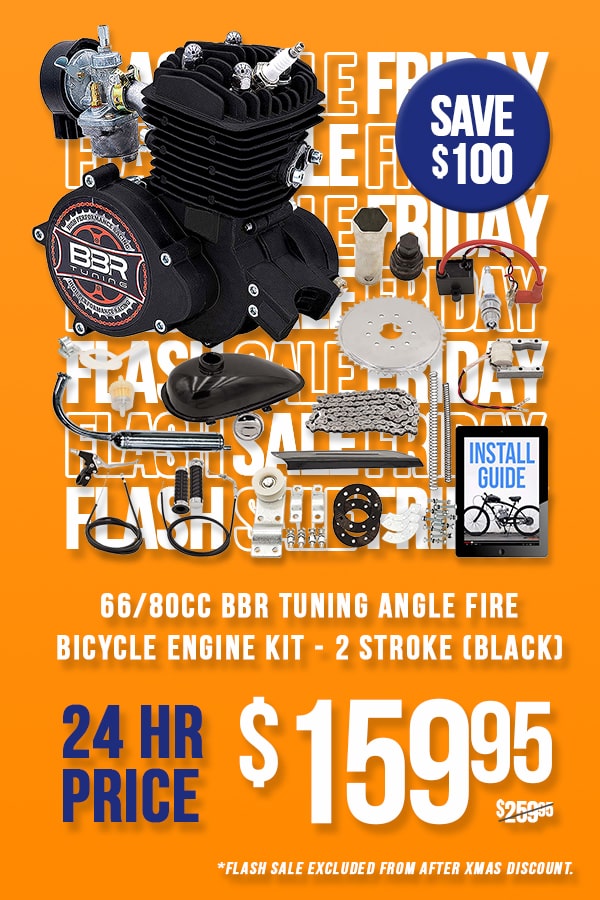 66/80cc BBR Tuning Angle Fire Bicycle Engine Kit - 2 Stroke