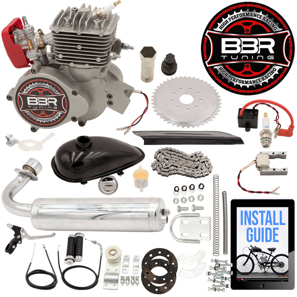 100cc Engine BBR Tuning 80 100cc 2 Stroke Motorized Bicycle Kit